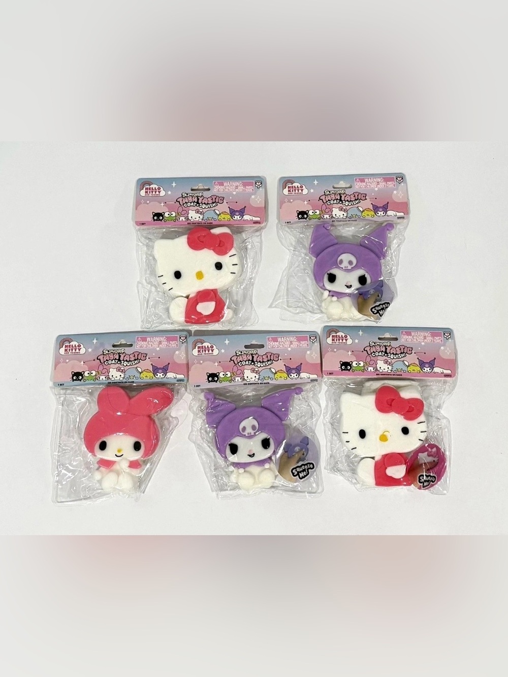 Hello Kitty And Friends SlimyGloop Taba Tastic Coat N' Squish! Set of Five(5)
